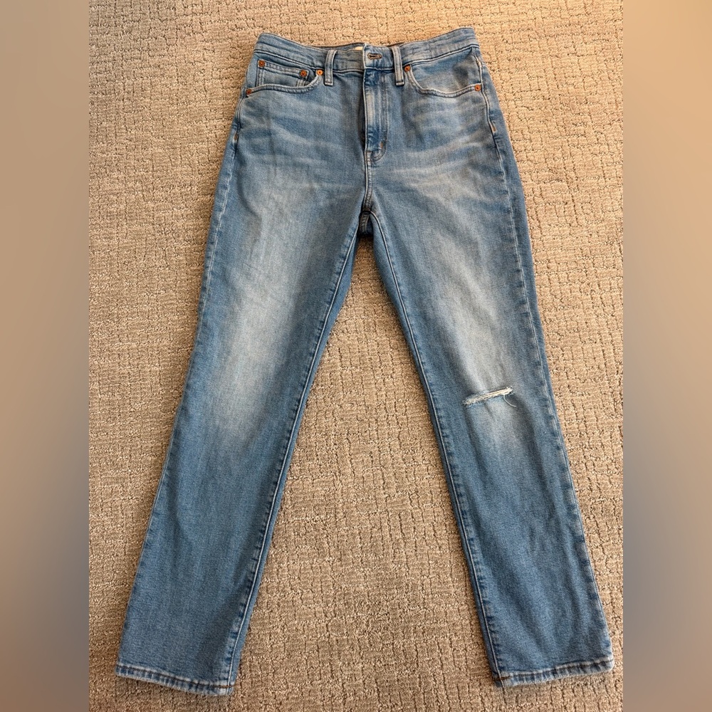 Madewell High Rise Slim Boy Women’s Light Blue Washed Jeans